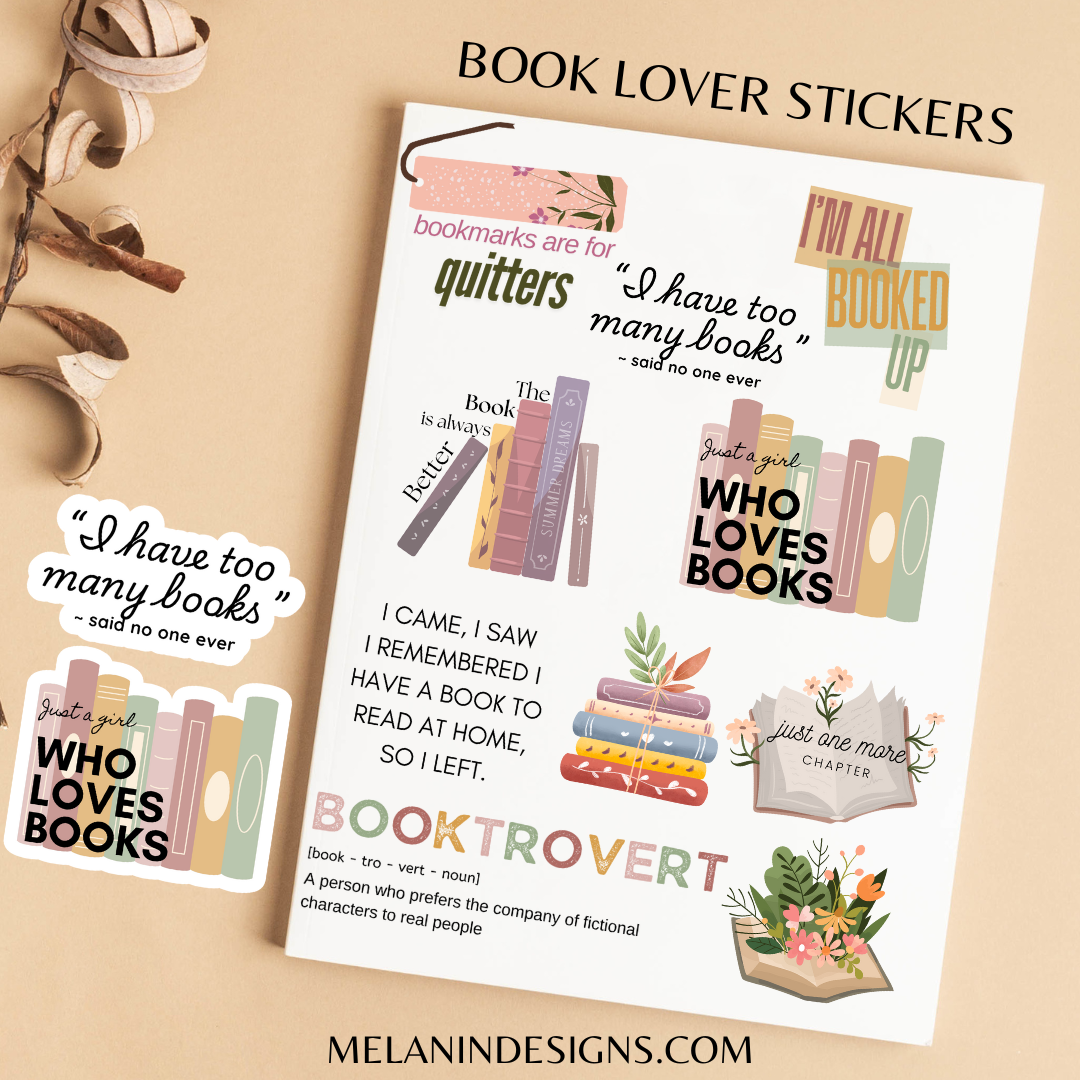 Book Lover Sticker Pack