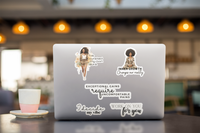 Black Woman Meditation Sticker Pack