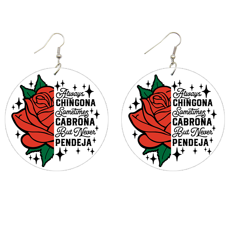 Always Chingona Wooden Earrings