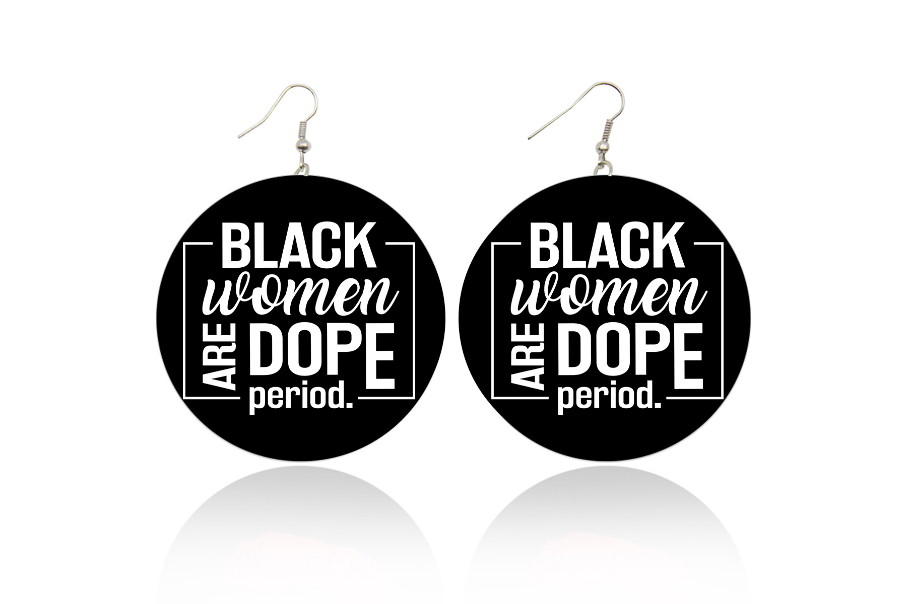 Black Women Are Dope PERIOD Wooden Earrings