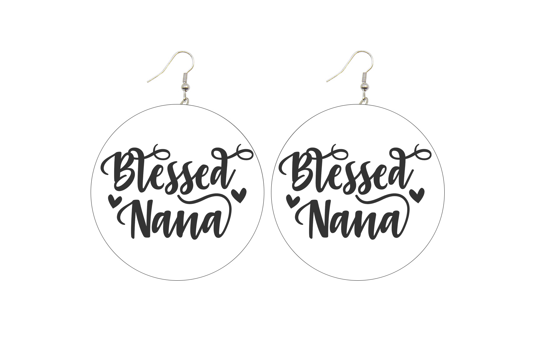 Blessed Nana Wooden Earrings