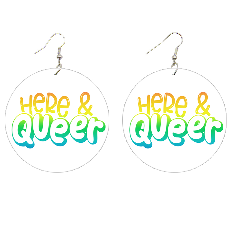 Here & Queer Wooden Earrings