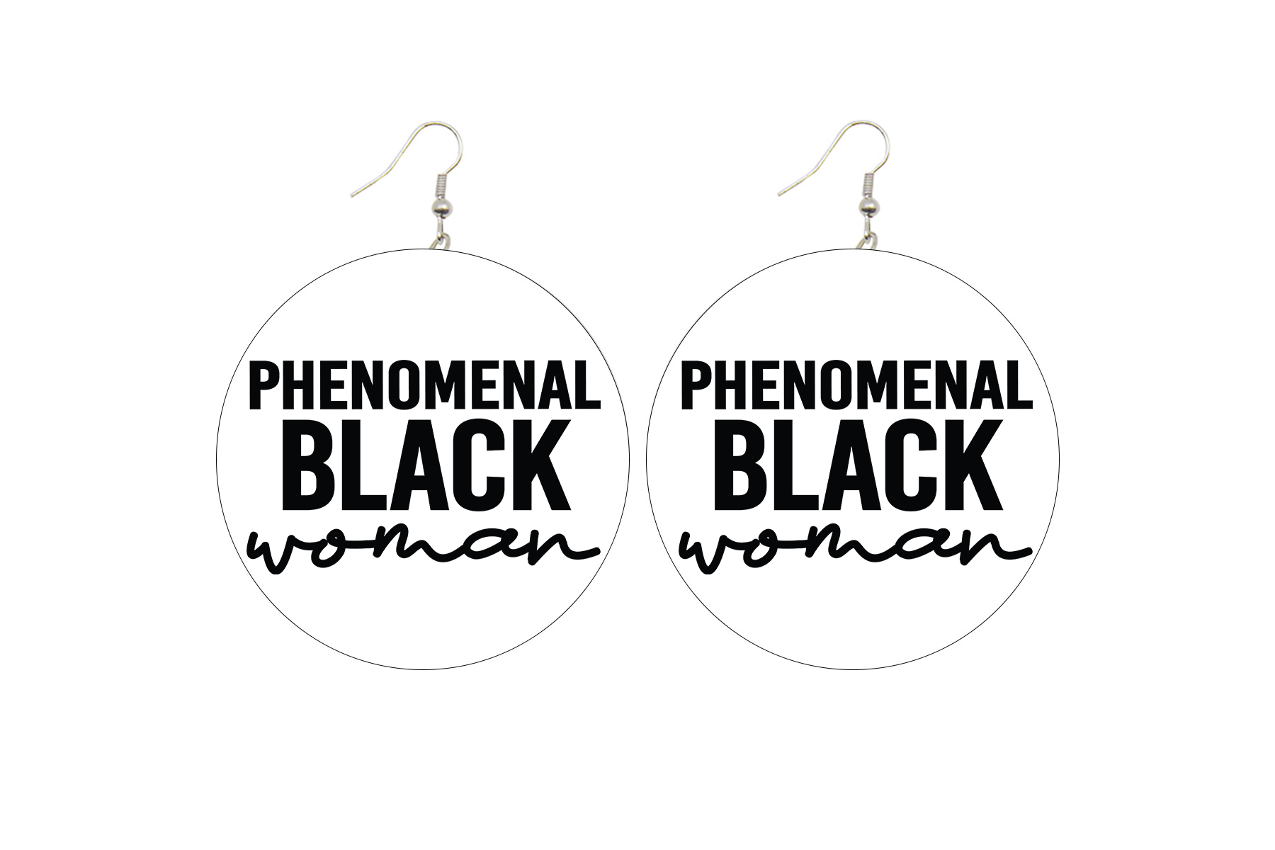 Phenomenal Black Woman Wooden Earrings